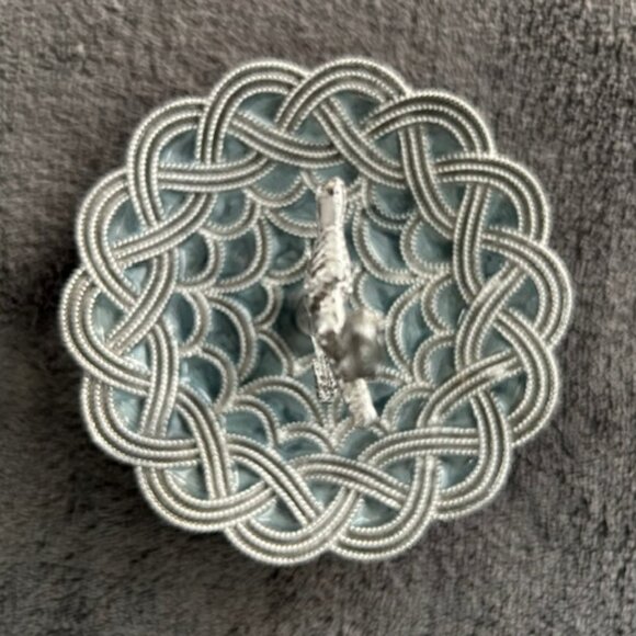 Cynthia Rowley Metal and Enamel Ring Holder Dish, Bird on Branch - Picture 4 of 5